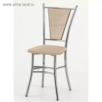 Стул «Квартет-М», хром, цвет кроко бежевый