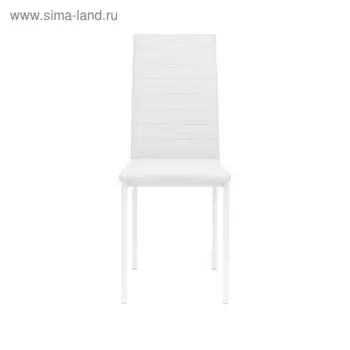 Стул Leset Бишо, металл белый, экокожа белая