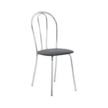 Стул Leset Луар, хром, экокожа черная