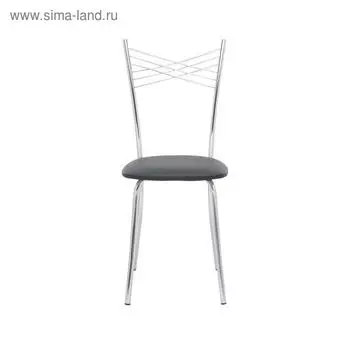 Стул Leset Рейн, хром, экокожа черная