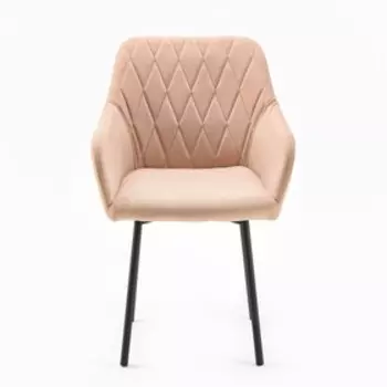 Стул для кухни Клик Мебель «Либерти», цвет чёрный/велюр кофейный/