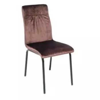 Стул «Милан 2», каркас металл, ППУ 40 мм, велюр, цвет коричневый