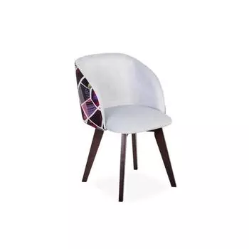 Стул Милли Аврора 13 голубой велюр/ Стандарт массив Венге