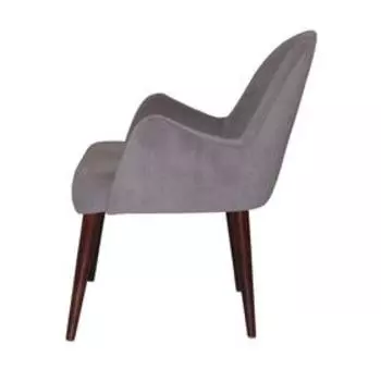 Стул мягкий Сириус 660х610х760 бук, цвет покраски темный орех, ткань велюр фиолетовый