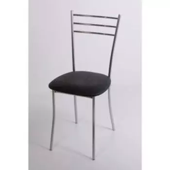 Стул на металлокаркасе Хлоя СТ хром люкс/крок черный мат