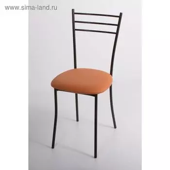 Стул на металлокаркасе Хлоя СТ коричневый/оранжевый