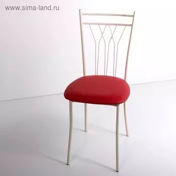 Стул на металлокаркасе Премьер СТ бежевый/красный
