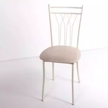 Стул на металлокаркасе Премьер СТ бежевый/крок бело-золотой