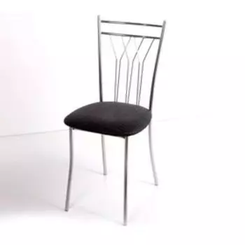 Стул на металлокаркасе Премьер СТ хром люкс/крок черный мат