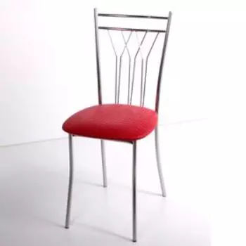 Стул на металлокаркасе Премьер СТ хром люкс/крок красный мат