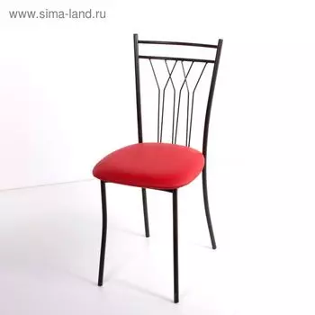 Стул на металлокаркасе Премьер СТ коричневый/красный