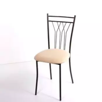 Стул на металлокаркасе Премьер СТ коричневый/кремовый