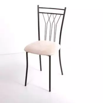 Стул на металлокаркасе Премьер СТ коричневый/нубук белый