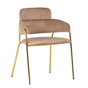 Стул Napoli, 520 × 560 × 800 мм, цвет латте с золотыми ножками