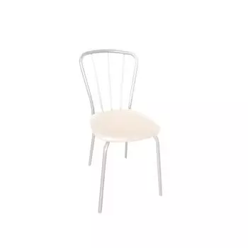 Стул «Нерон», цвет ножек белый, цвет вставки бежевый