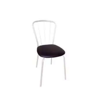 Стул «Нерон», цвет ножек белый, цвет вставки чёрный