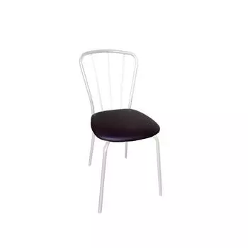 Стул «Нерон», цвет ножек белый, цвет вставки чёрный