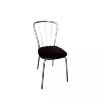 Стул «Нерон», цвет ножек хром, цвет вставки чёрный