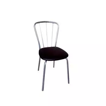 Стул «Нерон», цвет ножек хром, цвет вставки чёрный