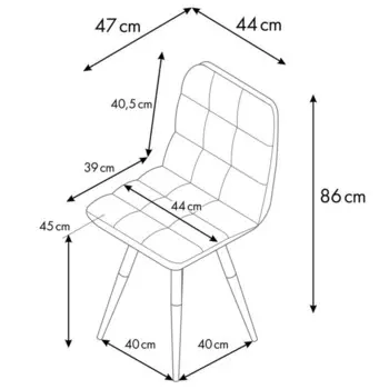 Стул обеденный Polini Home Berlin SM, цвет серый-чёрный