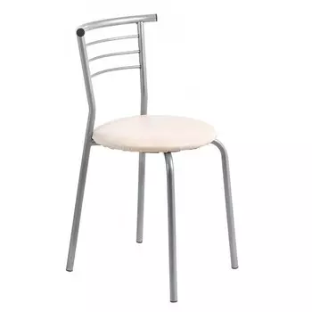 Стул "Оливер" серебристый металлик/молочный