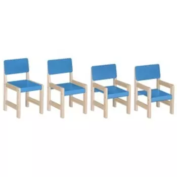 Стул регулируемый береза «Василек», цвет синий