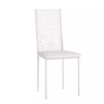 Стул «Роза», 410510980 мм, винилискожа, цвет белый / муар белый