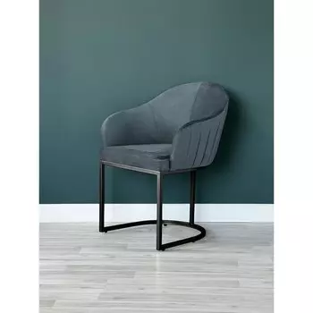 Стул «SHELL», 566383 см, цвет голубой, каркас чёрный