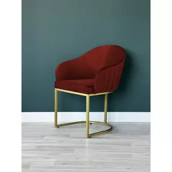 Стул «SHELL», 566383 см, цвет красный, каркас золотой