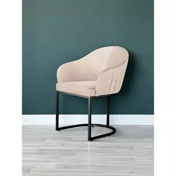 Стул «SHELL», 566383 см, цвет кремовый, каркас чёрный