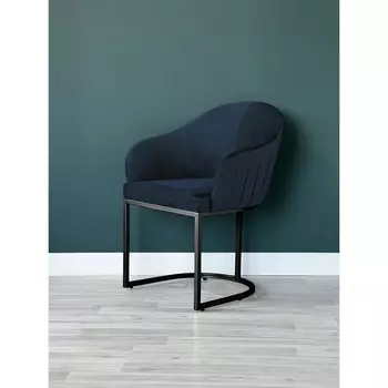 Стул «SHELL», 566383 см, цвет синий, каркас чёрный