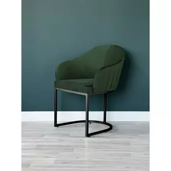 Стул «SHELL», 566383 см, цвет зеленый, каркас чёрный