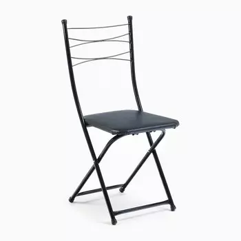 Стул для кухни складной «Венеция», экокожа, цвет чёрный/чёрный