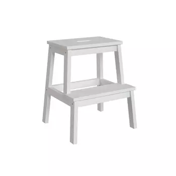 Стул-стремянка, Белая 430х390х500, Массив берёзы