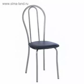 Стул для кухни «Клик Мебель. Венский 2», искусственная кожа, цвет серебристый металлик/чёрный