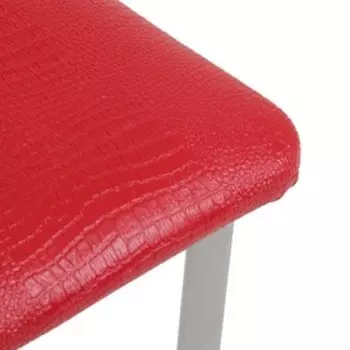 Стул для кухни Клик Мебель «ВОЛНА», рептилия, цвет серебро/красный