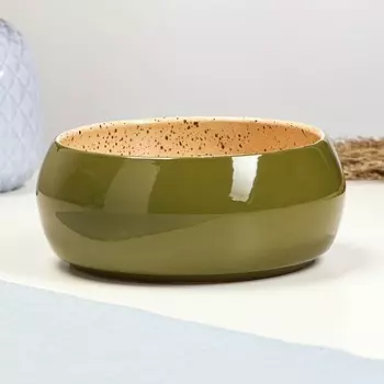 Судок для запекания Борисовская керамика «Оазис», 900 мл, 16,56,5 см, зелёный