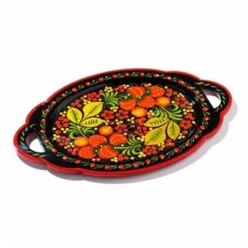 Поднос, 29х19 см, с художественной росписью