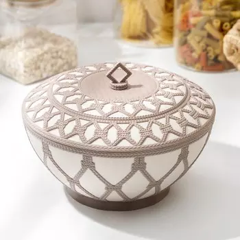 Сухарница Альтернатива «Арабеска», 1.7 л, с крышкой, пластик, бежевый