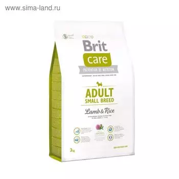 Сухой корм Brit Care Dog adult small для собак мелких пород, 3 кг.