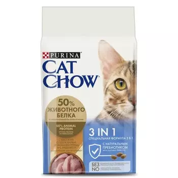 Сухой корм CAT CHOW 3 в 1 для кошек, 1.5 кг