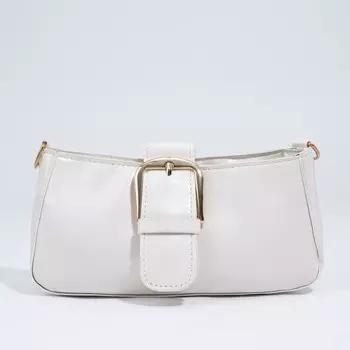 Сумка женская на молнии, цвет белый