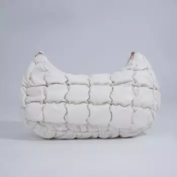 Сумка женская на молнии, цвет белый