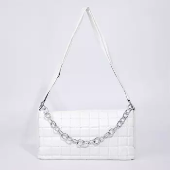 Сумка женская на молнии, цвет белый