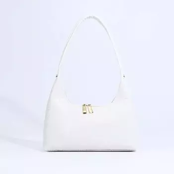 Сумка женская на молнии, цвет белый