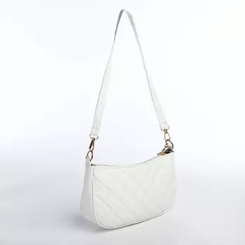 Сумка женская на молнии, цвет белый