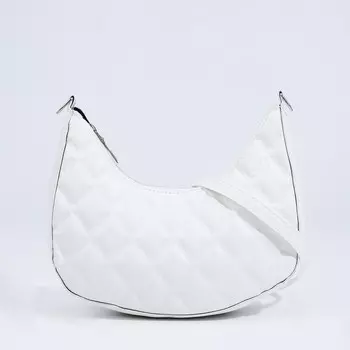 Сумка женская на молнии, цвет белый