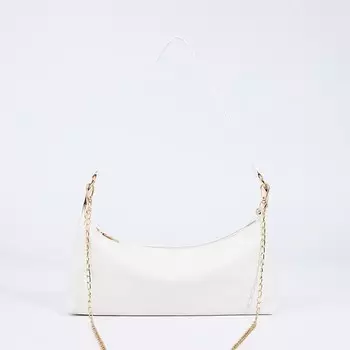 Сумка женская на молнии, цвет белый