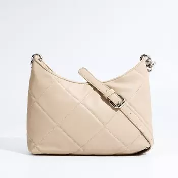 Сумка женская на молнии, цвет бежевый