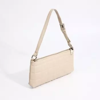 Сумка женская на молнии, цвет бежевый